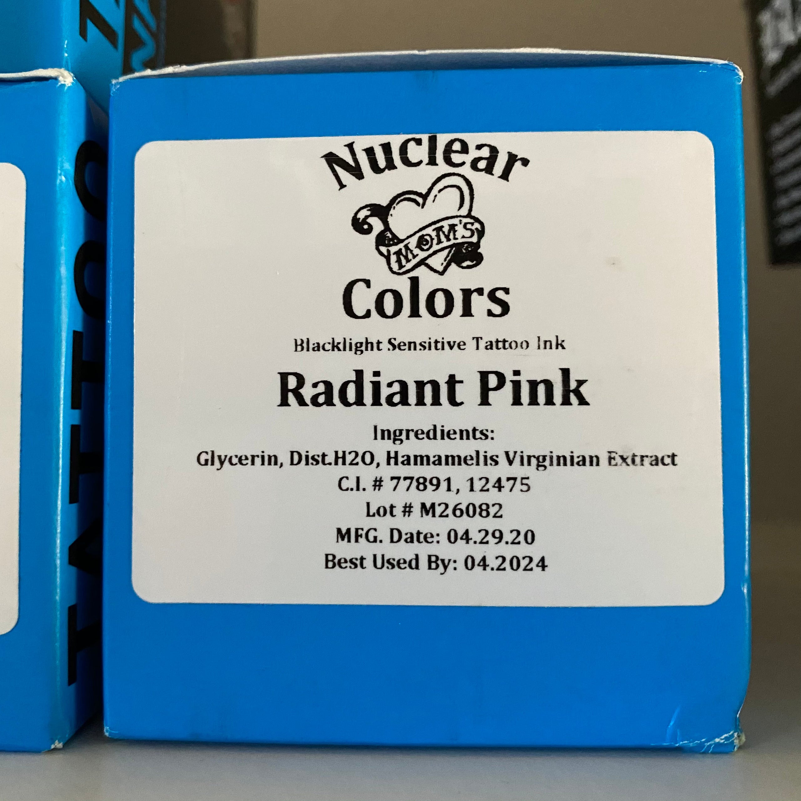 Mom's Millennium Ink Nuclear UV Tattoo Ink Shots | Invisible Fallout |  Radiant Pink  Australia | Handpoked Tattoo Supplies